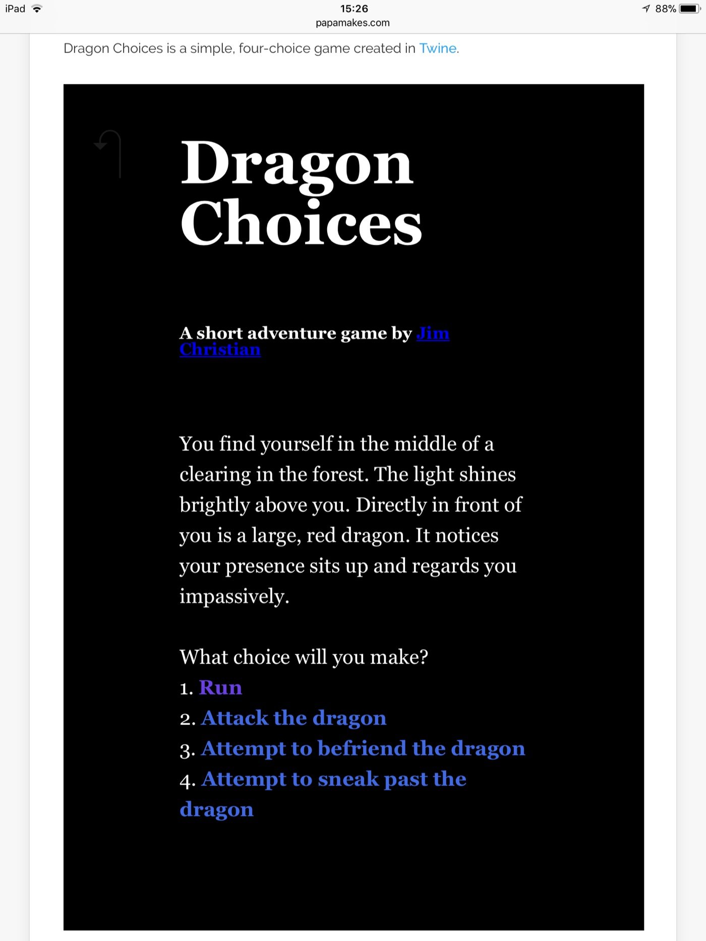 Dragon Choices