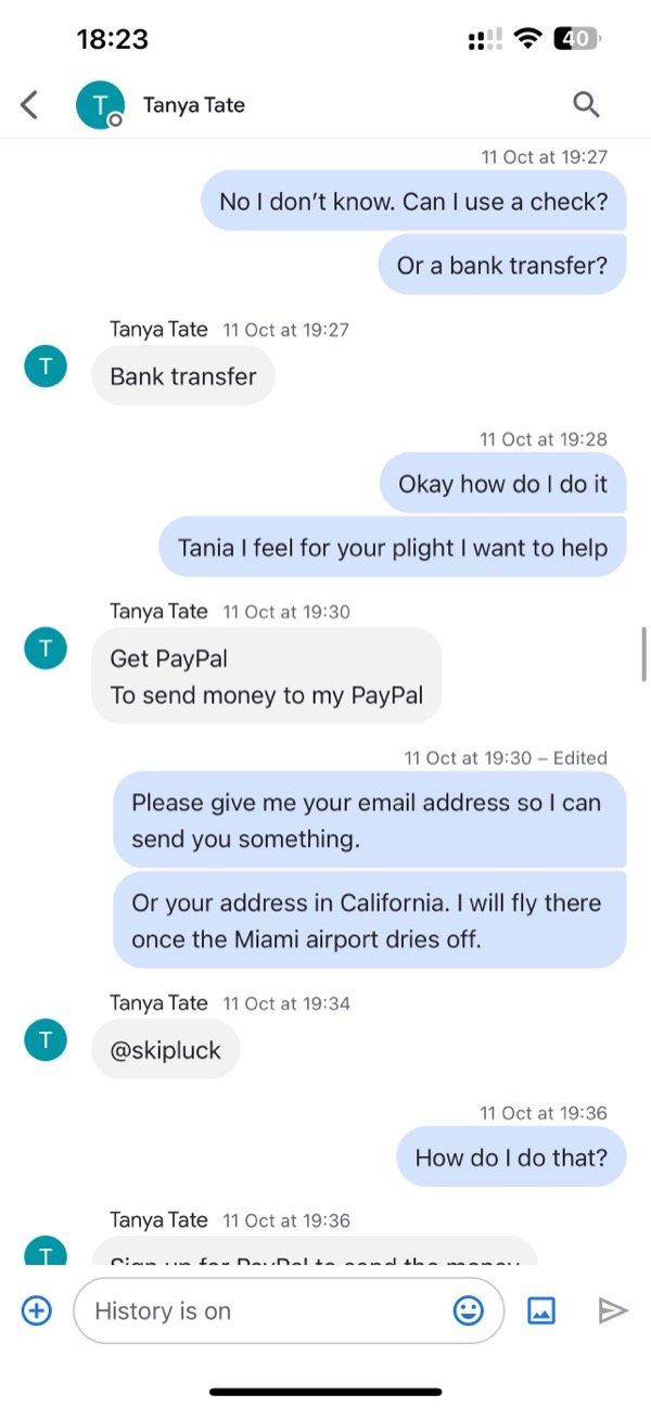 Getting the PayPal handle @skipluck