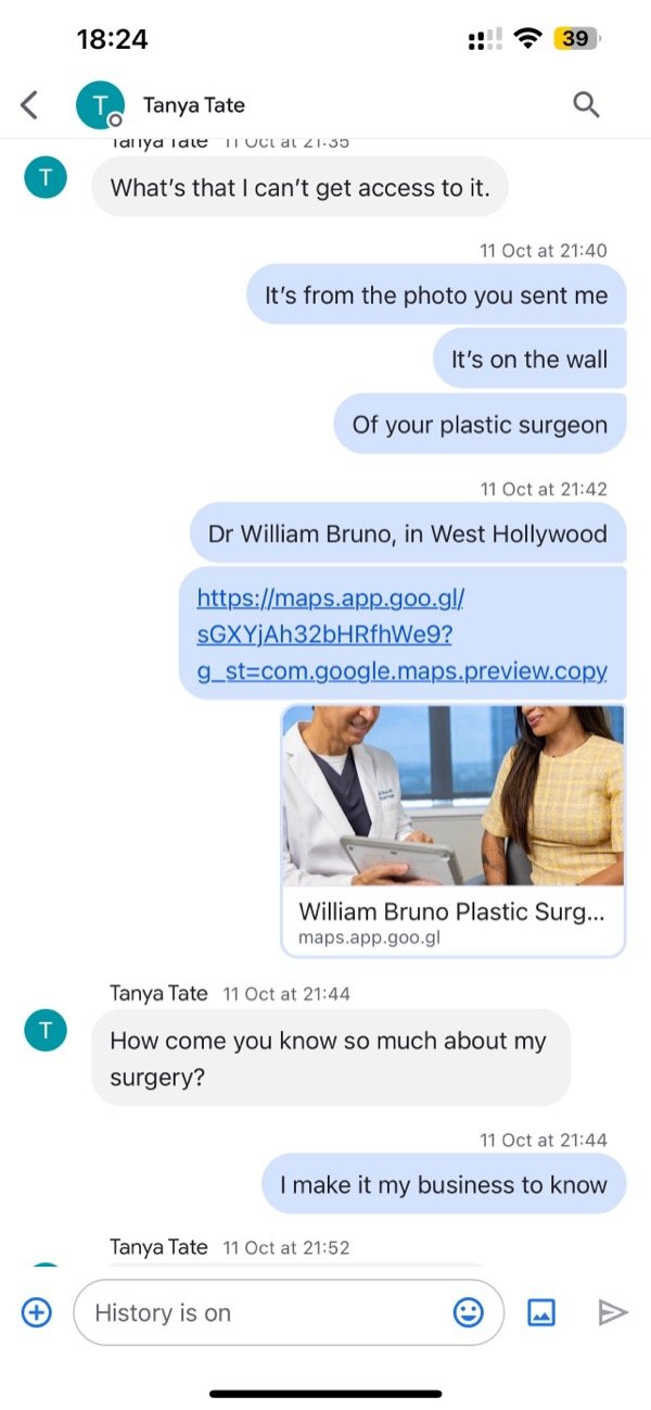 Google Maps link to the plastic surgeon
